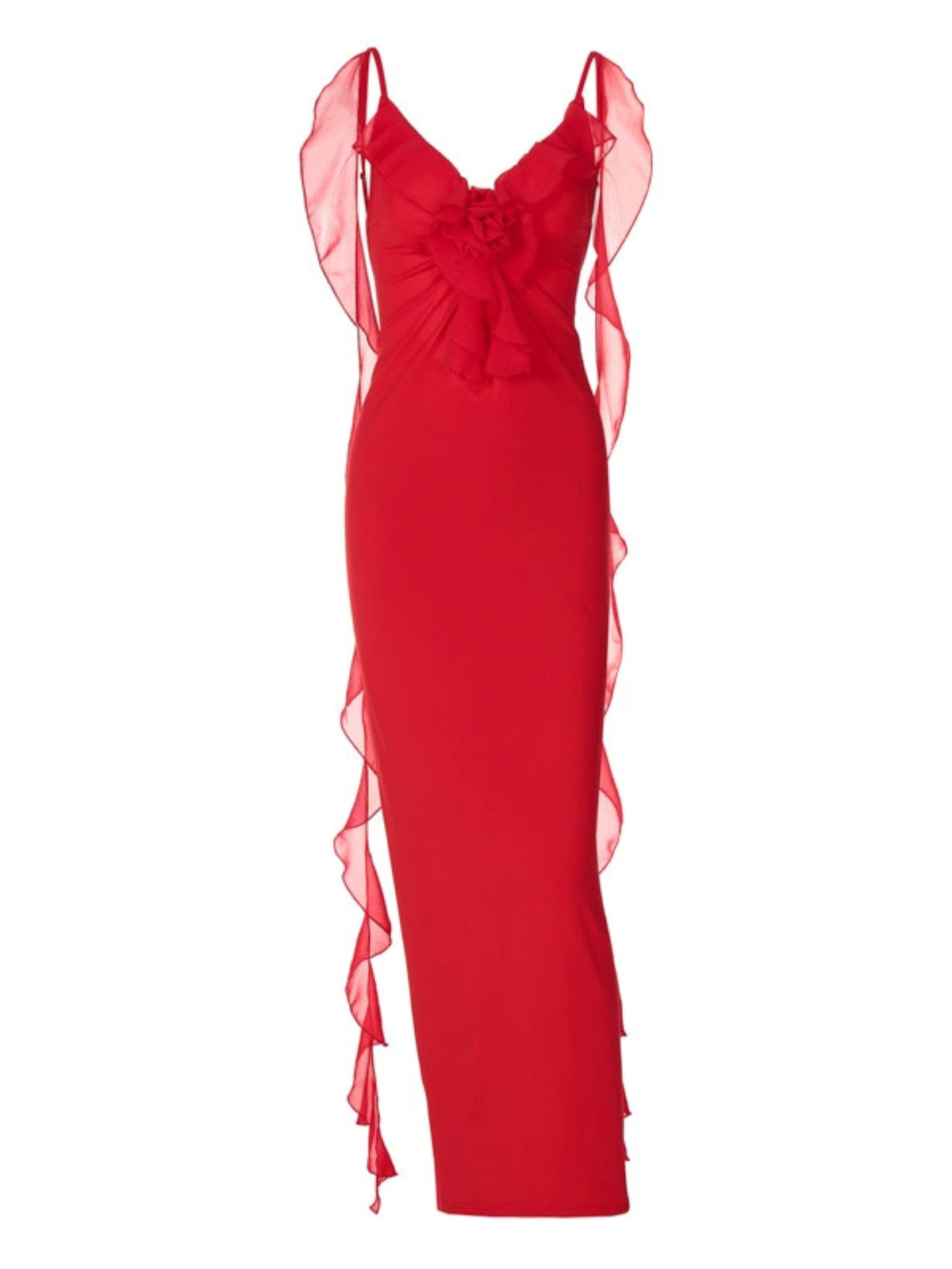 Aelthar Spaghetti Flower Maxi Dress