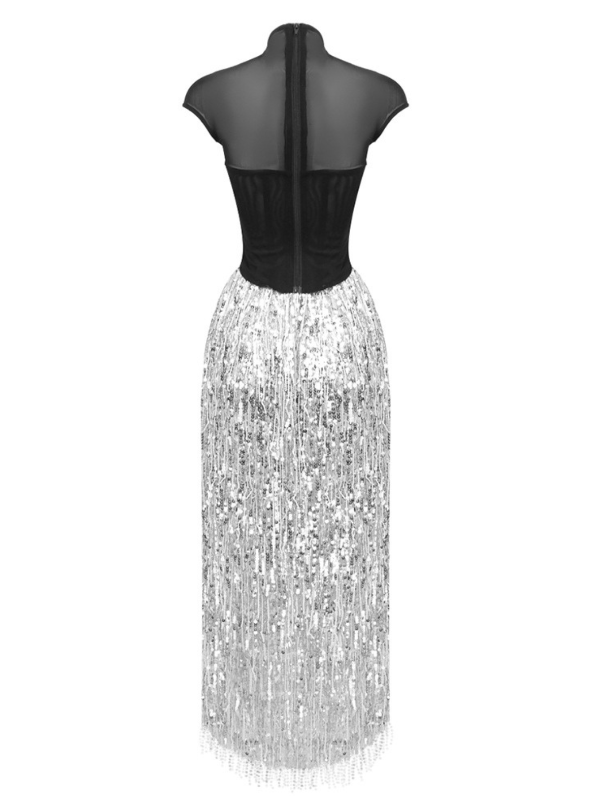 Ajmal Sequin Fringe Skirt Set