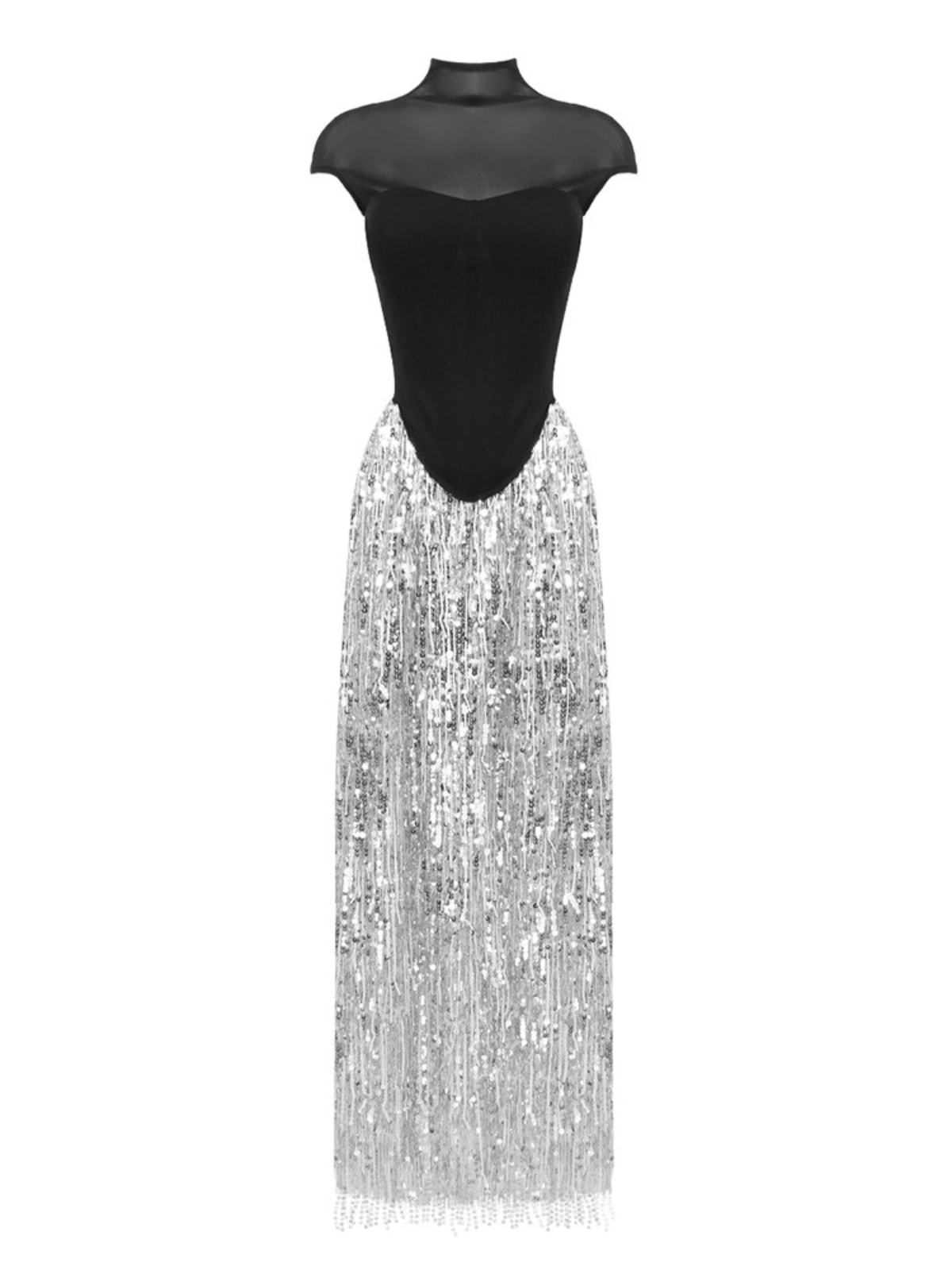 Ajmal Sequin Fringe Skirt Set