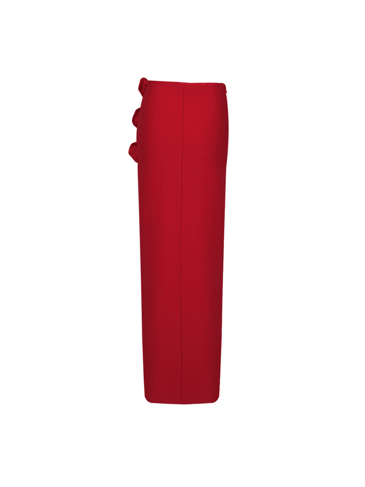 Jessamine Flower Asymmetric Bandage Skirt In Red