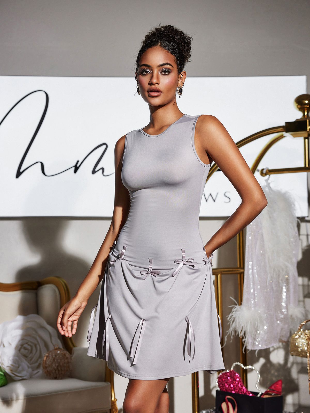 Kryan Bow Convertible Dress