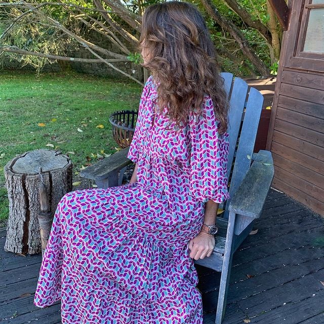 🌸Elegant Puff Sleeve Floral Boho Maxi Dress