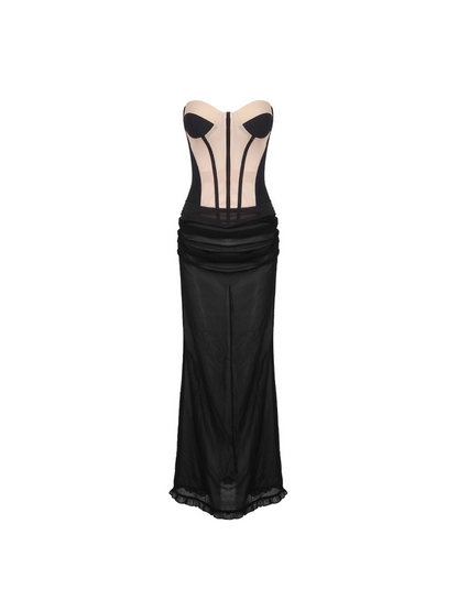 Mercury Strapless Mesh Skirt Set