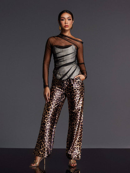 Admassu Corset Mesh Top
