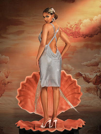 Aithley Chain Fringe Chainmail Dress