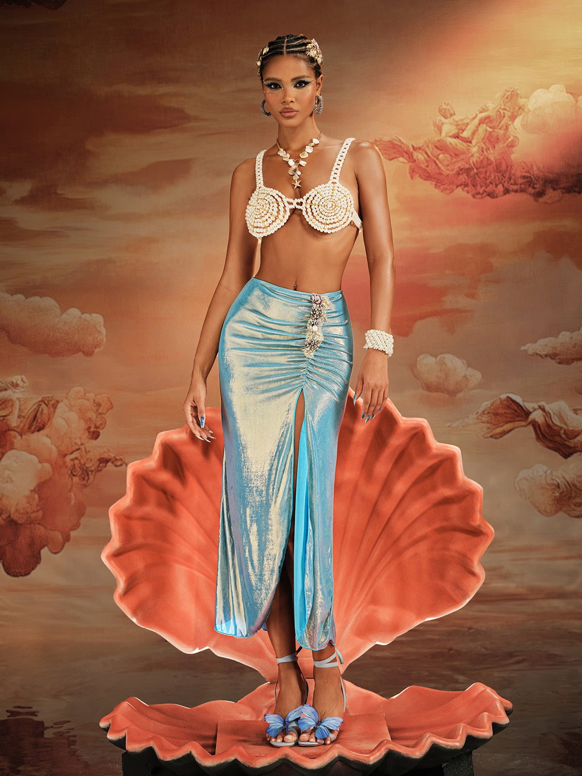 Akemi Pearl Beaded Bralette