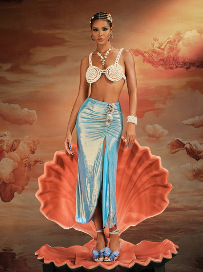 Akemi Pearl Beaded Bralette