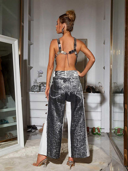 Anona Denim Pants In Black