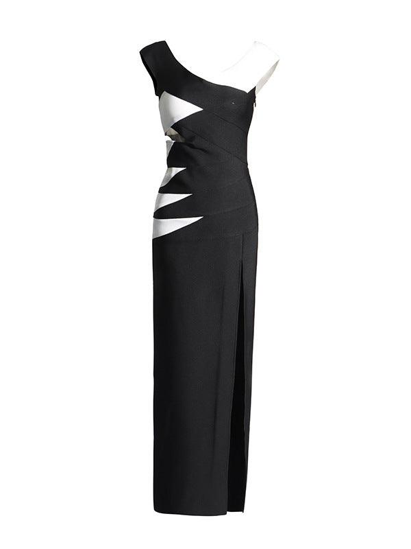 Aries Off Shoulder Cutout Bandage Dress