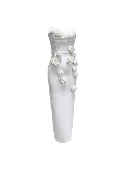 Arushi Strapless Flower Bandage Dress