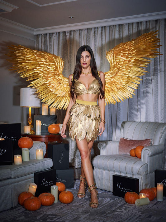 Brynhildr Angel Feather Wings In Gold