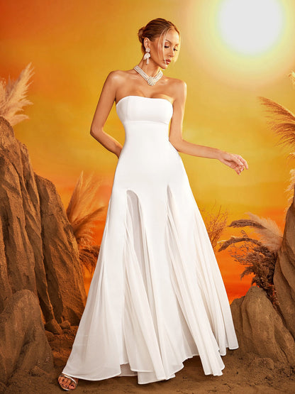 Eryxar Strapless Bandage Maxi Dress