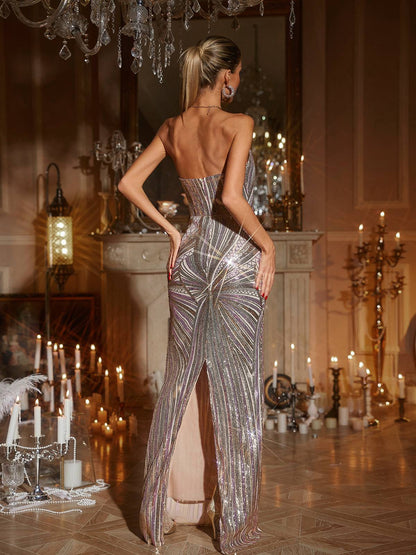 Graeden Strapless Sequin Maxi Dress