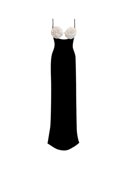 Juna Spaghetti Flower Hollow Bandage Dress