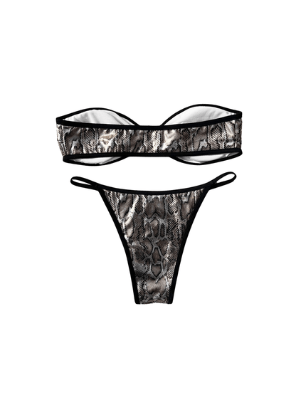 Oscar Snake Printed Bikini Two Piece Set