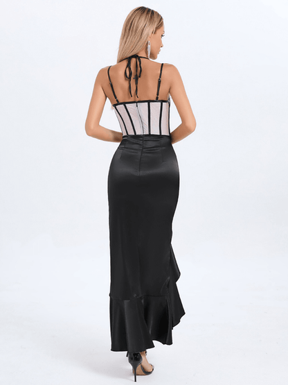 Rylea Spaghetti Flower Split Dress
