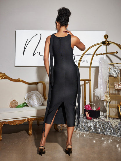 Tafari Cutout Bandage Midi Dress